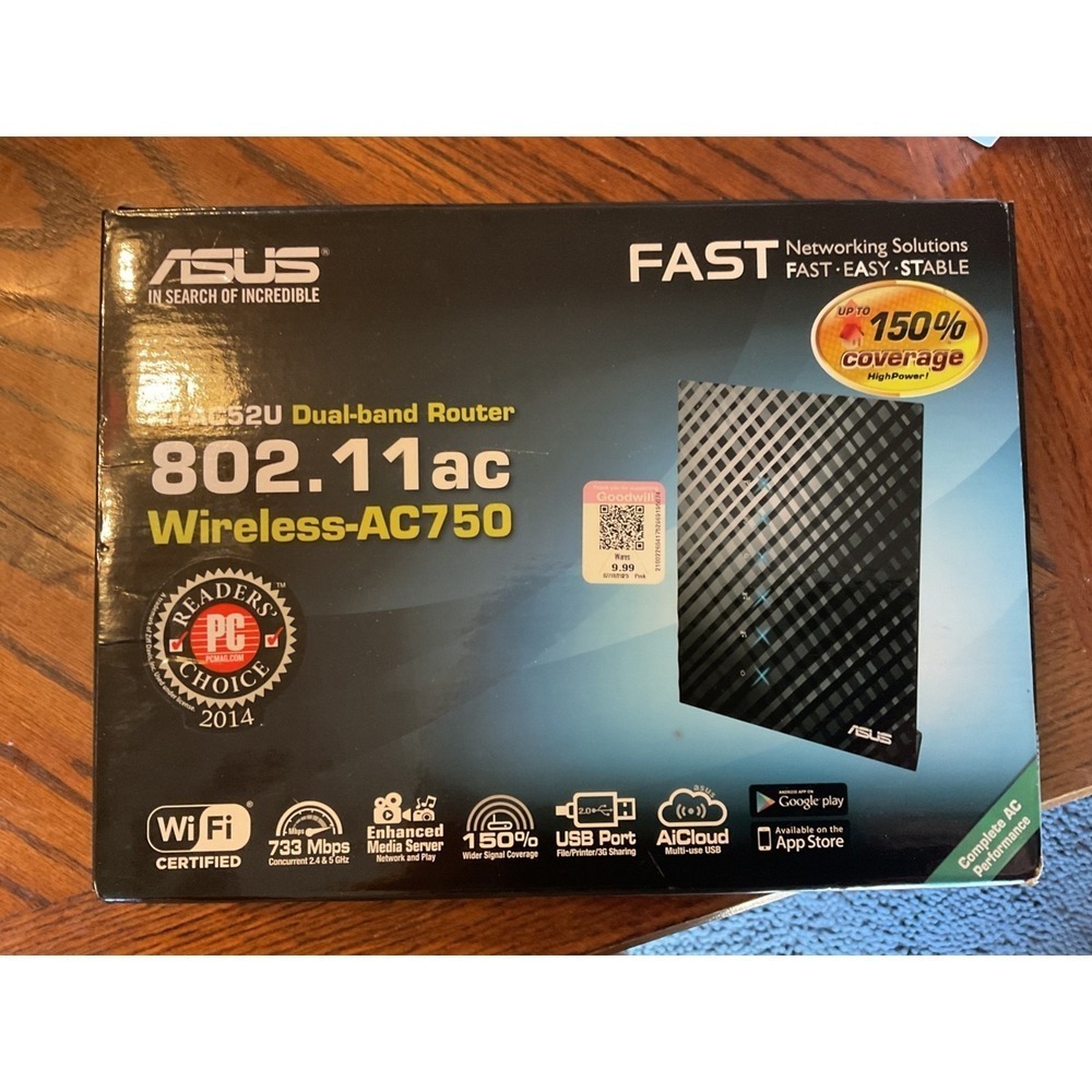 ASUS RT-AC51U Dual Band WiFi Router Wireless AC750 – Great Condition T45